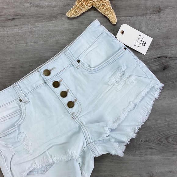 🔆BILLABONG🔆 BUTTONED UP JEAN SHORTS - Picture 6 of 11